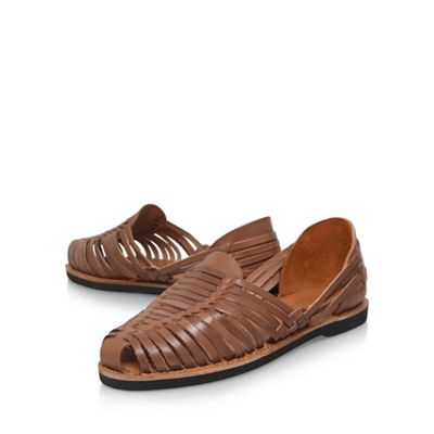 Brown 'Farnley' Flat Sandals